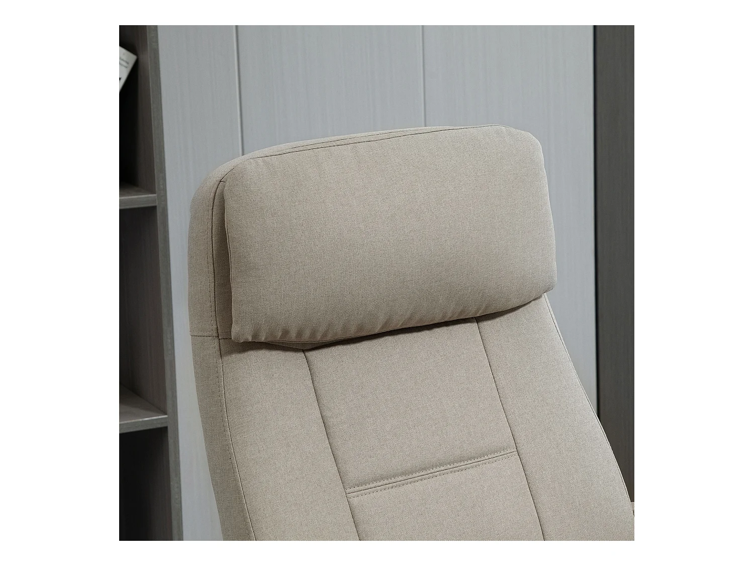 Massagebureaustoel, ergonomisch, in hoogte verstelbaar, schommelfunctie, beige