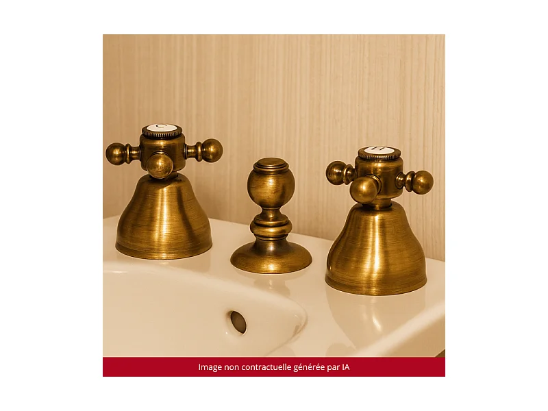 Mélangeur bidet 3 trous PAINI Tiffany Vieux Bronze