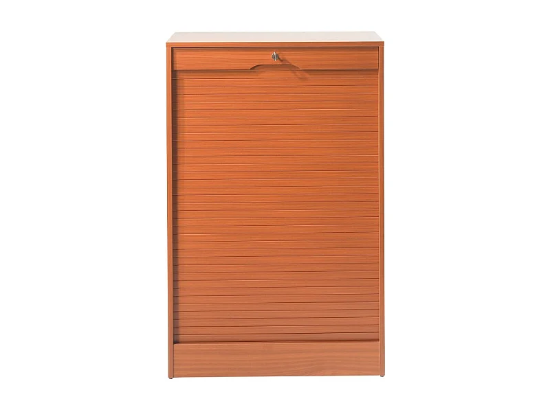 Classeur à Rideau 8 Tablettes Multi Coloris L 70 cm H 108 cm P 44 cm - Coloris: Merisier