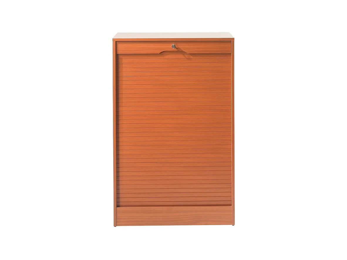 Classeur à Rideau 8 Tablettes Multi Coloris L 70 cm H 108 cm P 44 cm - Coloris: Merisier