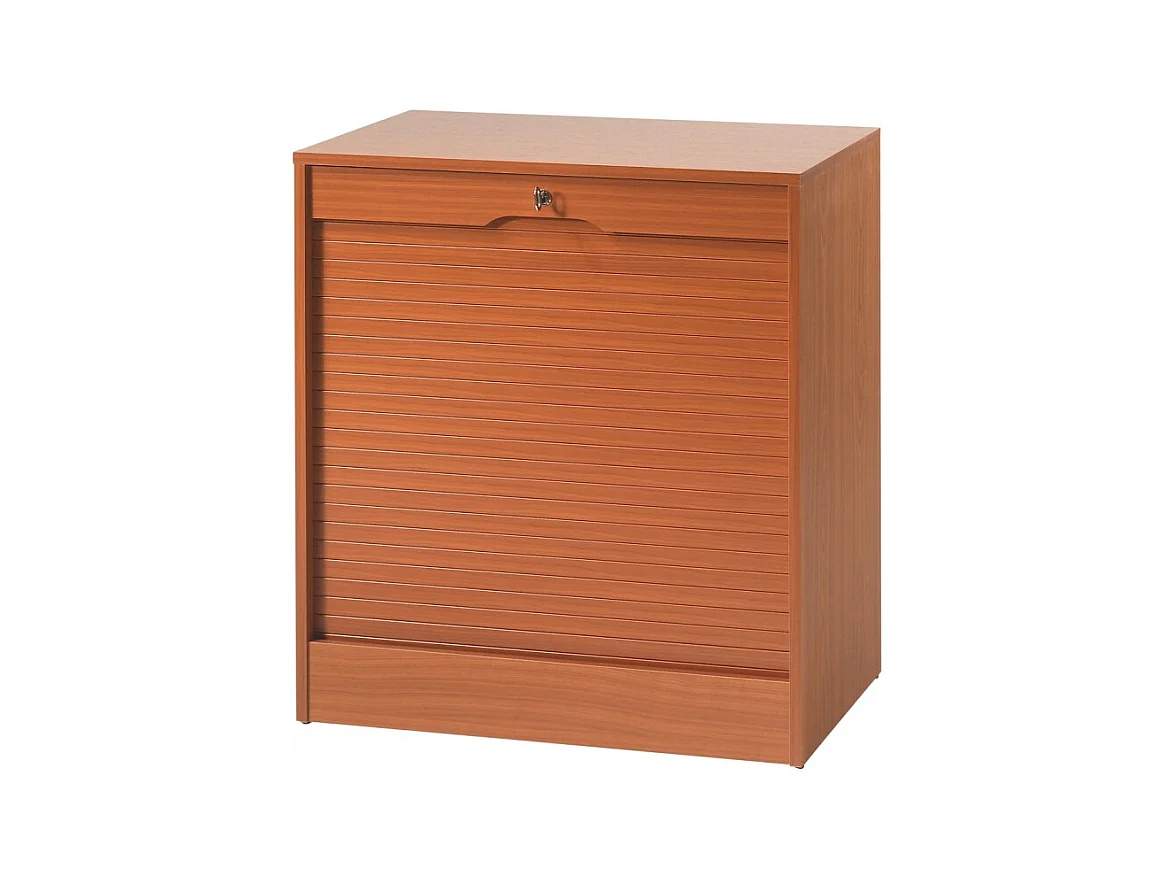 Classeur à Rideau Largeur 70 cm Hauteur 76 cm 8 Niches 2 Kits DS - Coloris: Merisier