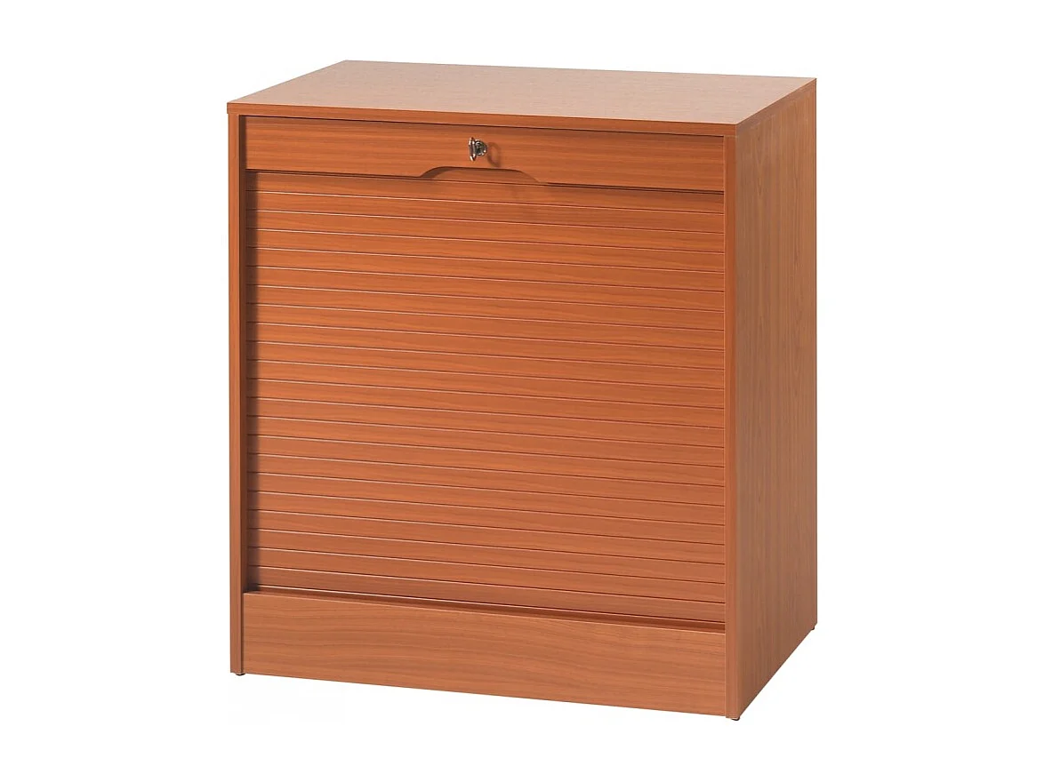 Classeur à Rideau Largeur 70 cm Hauteur 76 cm 8 Niches 2 Kits DS - Coloris: Merisier