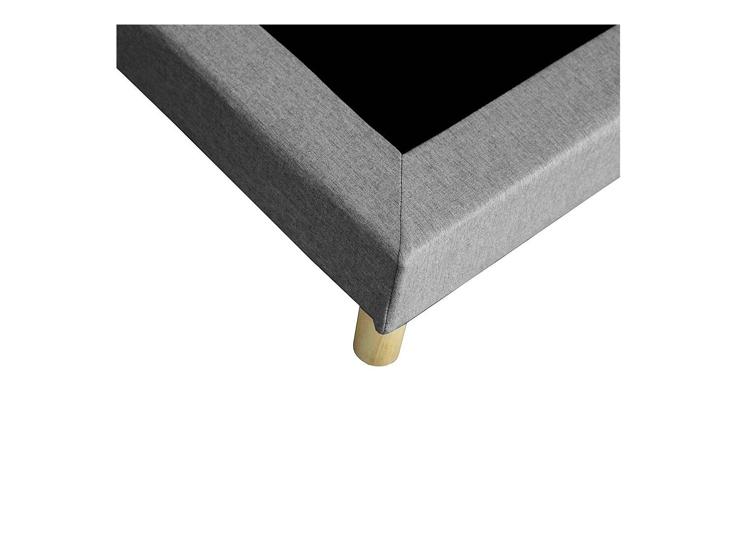 Pack matelas ressorts ASTRE, sommier, couette et oreillers français Dimensions - 140 x 200 cm, Sommier - Gris