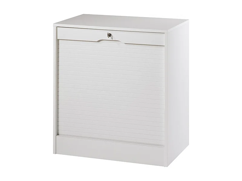Classeur à Rideau Largeur 70 cm Hauteur 76 cm 8 Niches 2 Kits DS - Coloris: Blanc