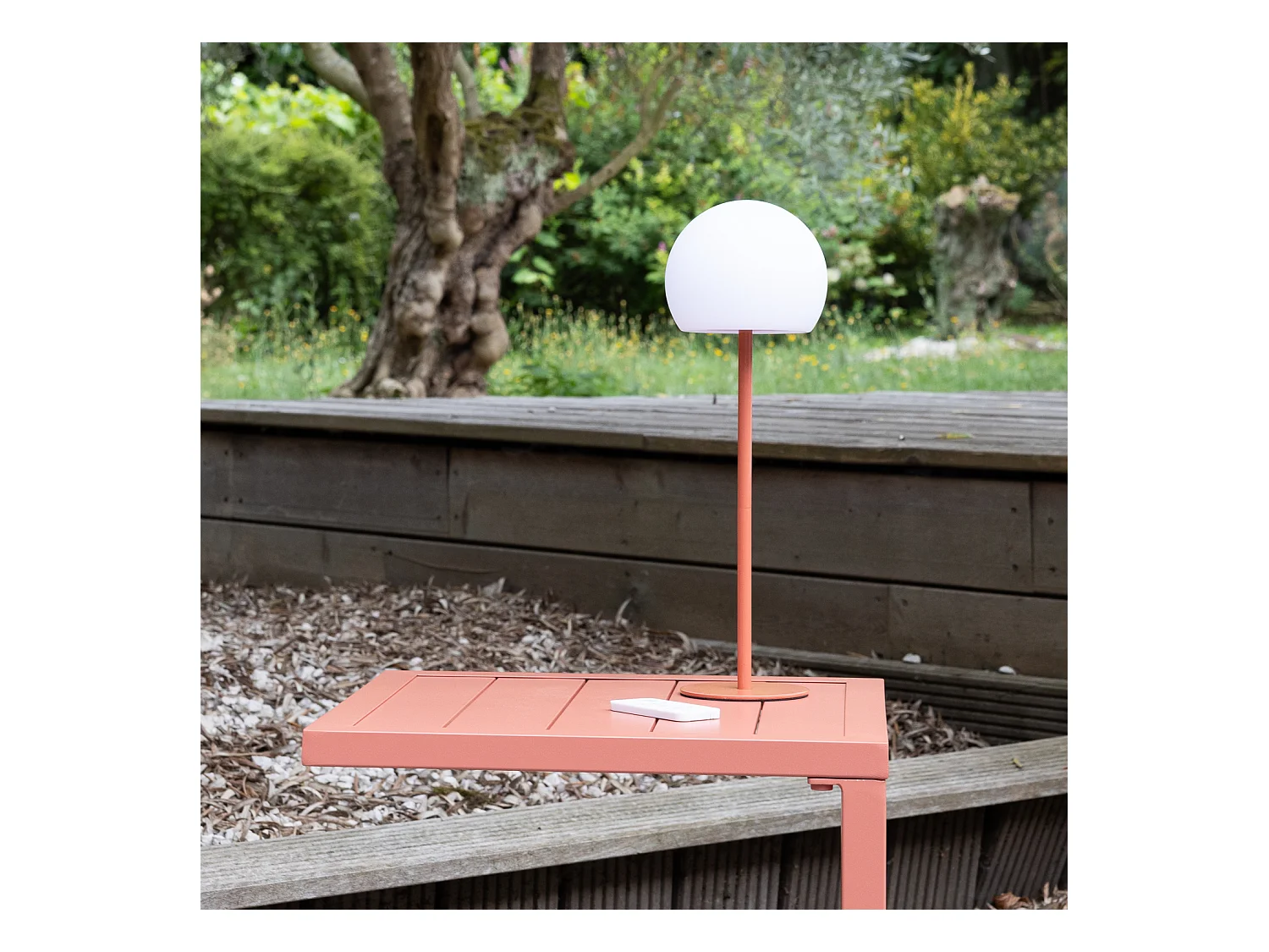 Lampe LED à poser terracotta ISIS - HAPPY GARDEN