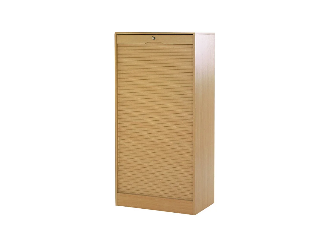 Classeur à Rideau Largeur 70 cm Hauteur 140 cm 16 Niches 2 Kits DS - Coloris: Hêtre