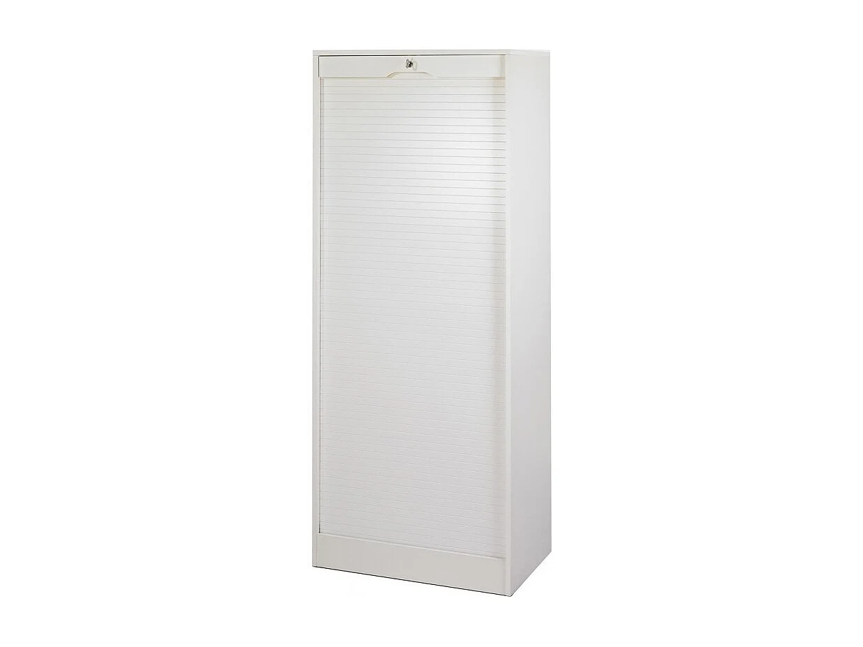 Classeur à Rideau Largeur 70 cm Hauteur 172 cm 20 niches 2 Kits DS - Coloris: Blanc