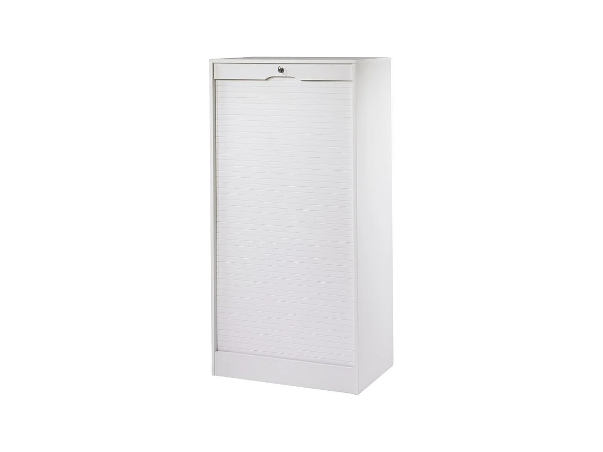 Classeur à Rideau Largeur 70 cm Hauteur 140 cm 16 Niches 2 Kits DS - Coloris: Blanc