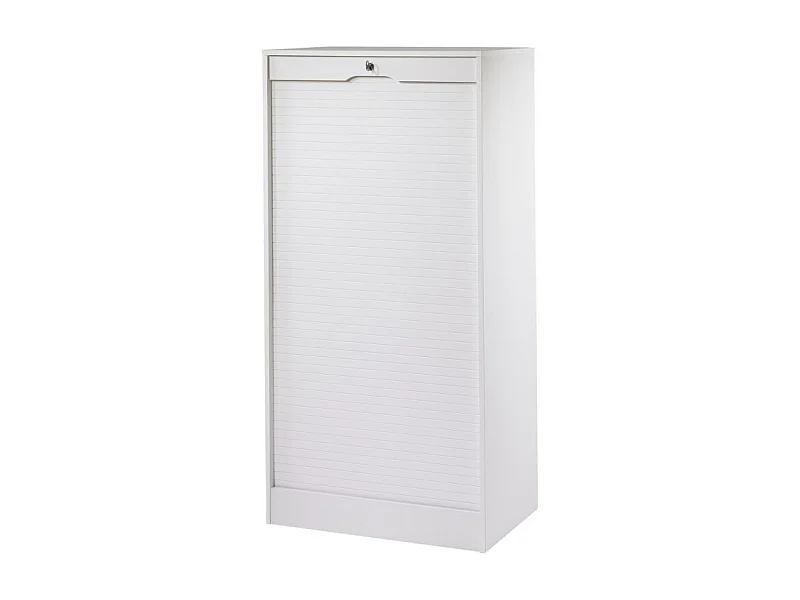Classeur à Rideau Largeur 70 cm Hauteur 140 cm 16 Niches 2 Kits DS - Coloris: Blanc
