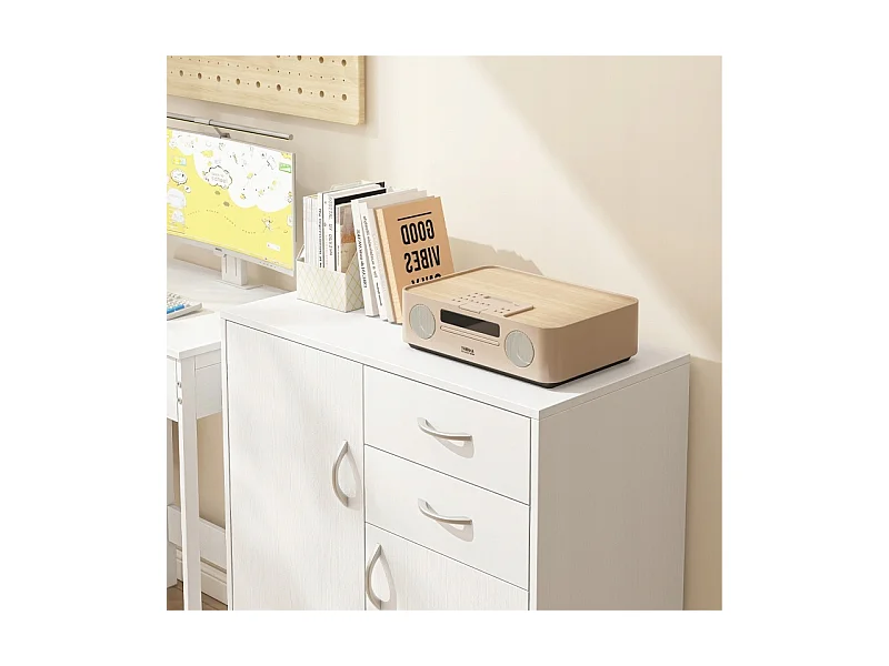 Moderne Kommode und Regale Loft weißen Schrank Tür 74cm