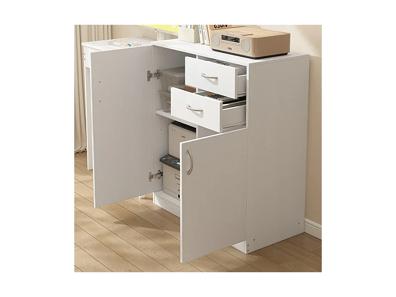 Moderne Kommode und Regale Loft weißen Schrank Tür 74cm