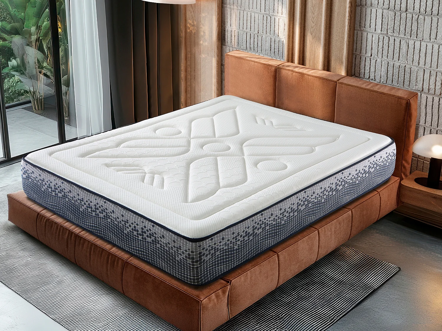 Matelas 135X190 INFINITY FOAM épaisseur 29 CM | Mémoire de Forme Multicouche | Ergonomique | Fermeté Moyenne | Respirant & Antibactérien