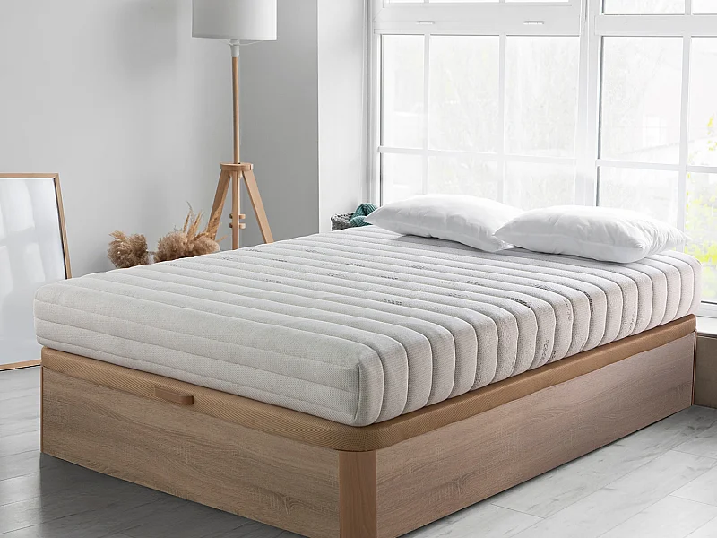 Matelas 160x200 cm – 100% Latex Naturel | Hauteur 20 cm | Fermeté Moyenne (3/5) | Noyau Écologique avec Housse Coton & Lin