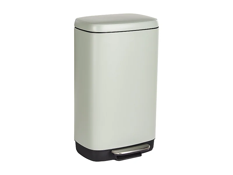 Poubelle 30 L ECOCOLLECT Métal Vert clair