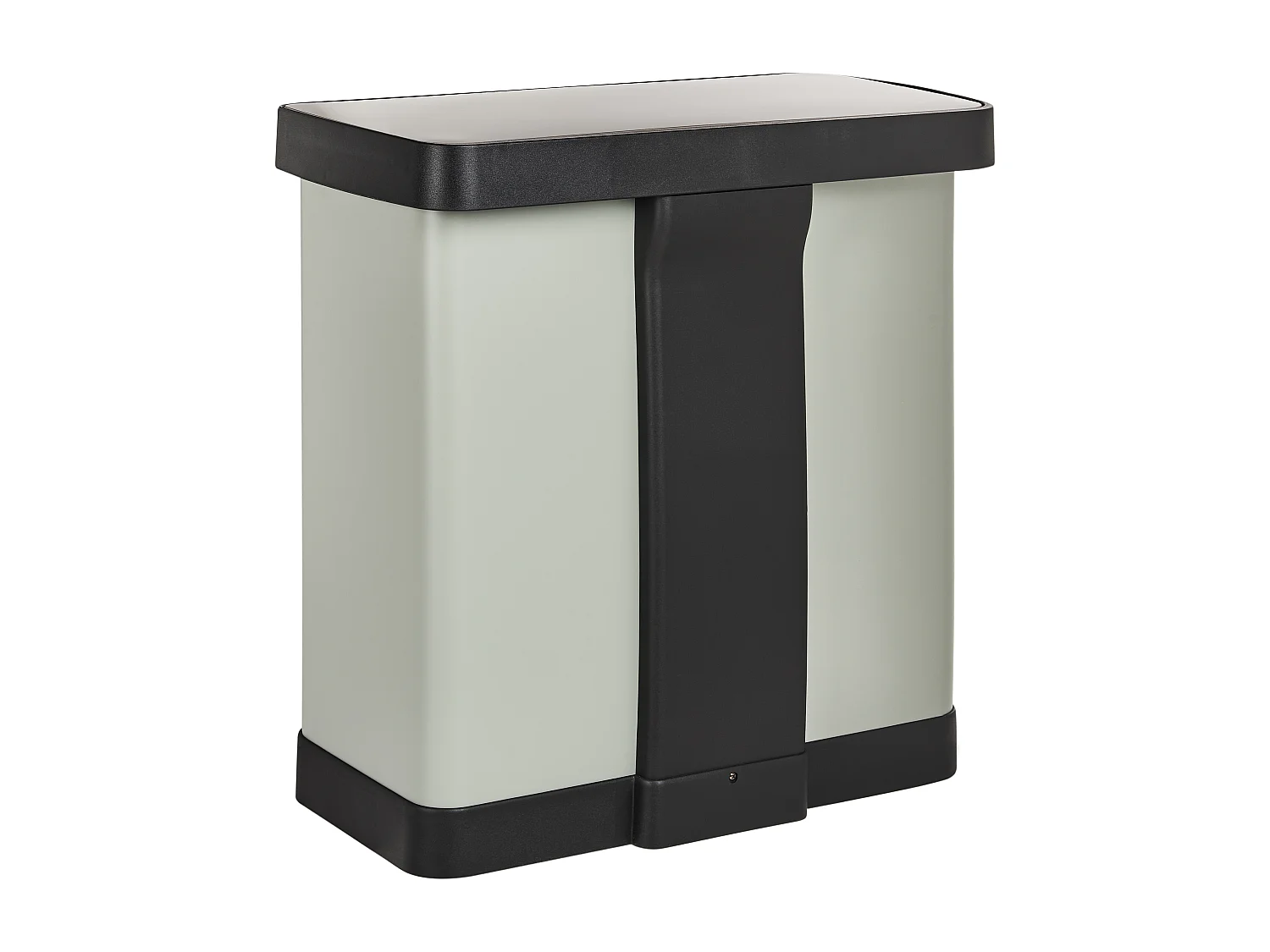 Poubelle à double pédale 60 L ECOSORT Métal Vert clair