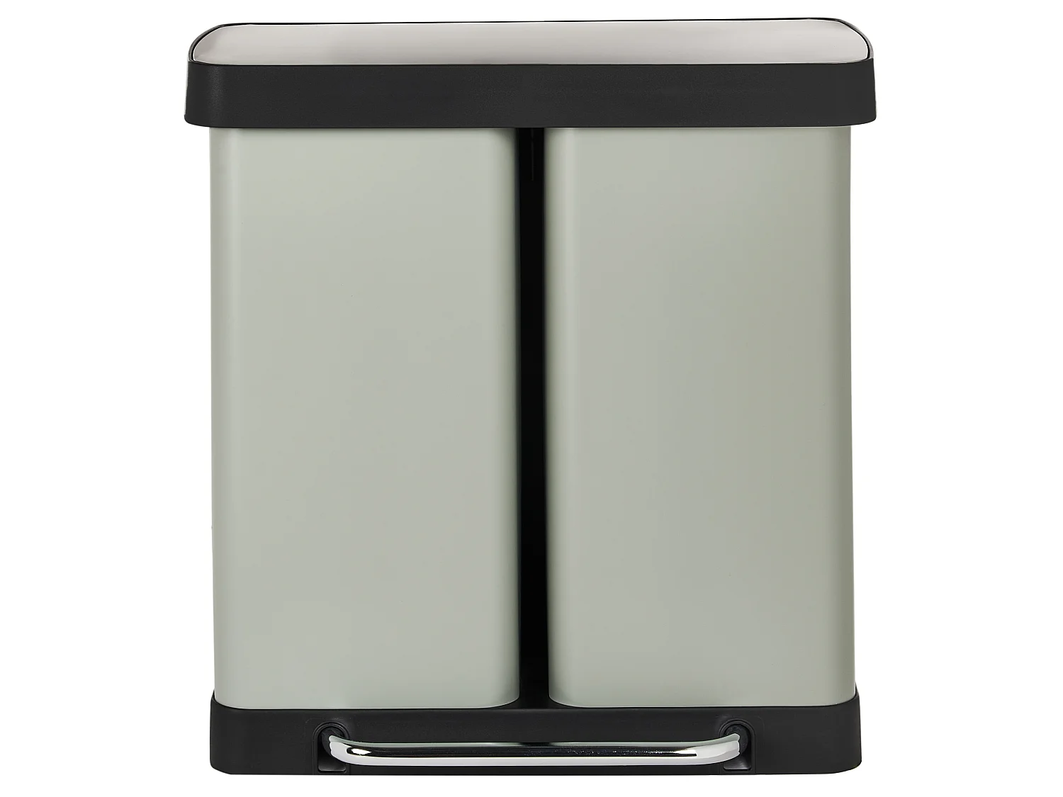 Double Pedal Waste Bin 60 L ECOSORT Metal Light Green