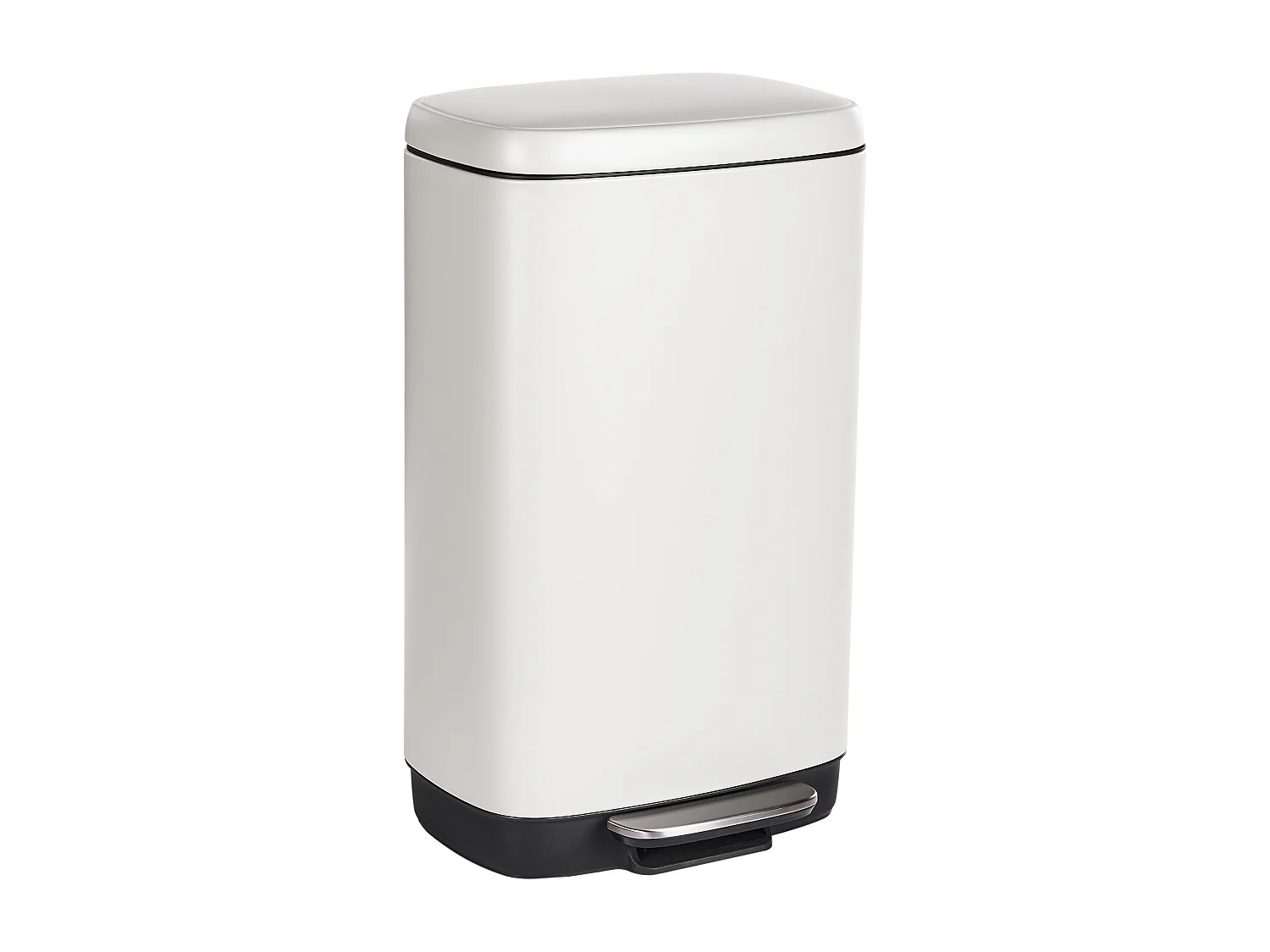 Poubelle 30 L ECOCOLLECT Métal Blanc