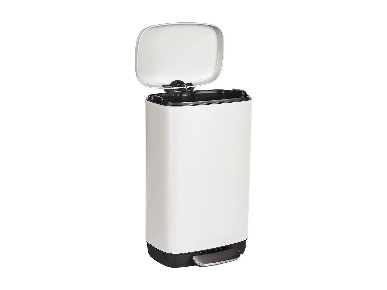 Poubelle 30 L ECOCOLLECT Métal Blanc