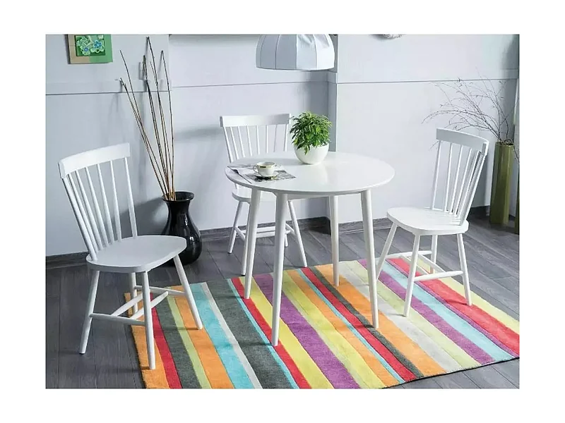 Tavolo da pranzo Larson LM (90x75)/MDF/bianca