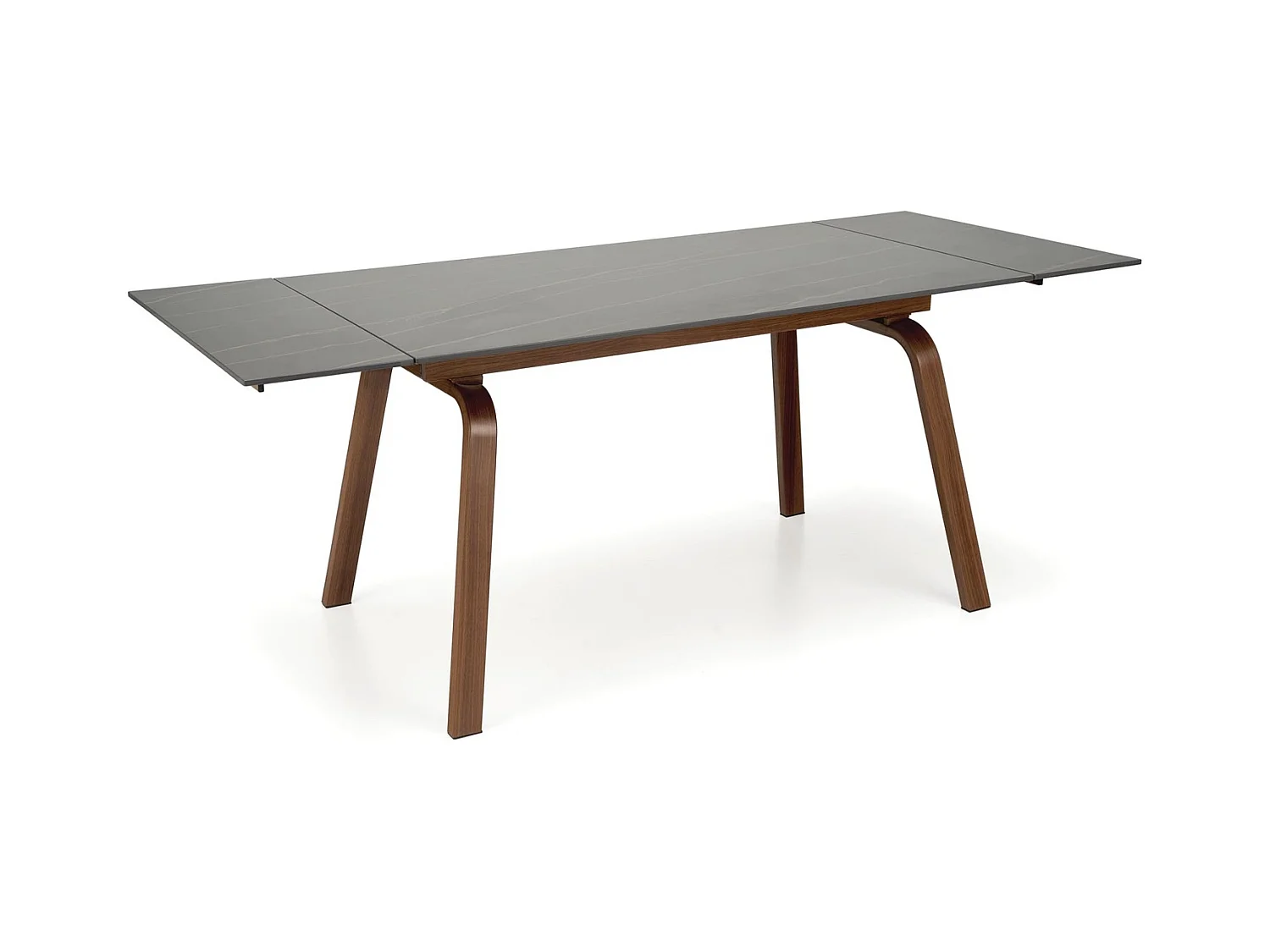 Tavolo da pranzo Lozano (80x140-200)/Ceramica e metallo/Allungabile/Nero