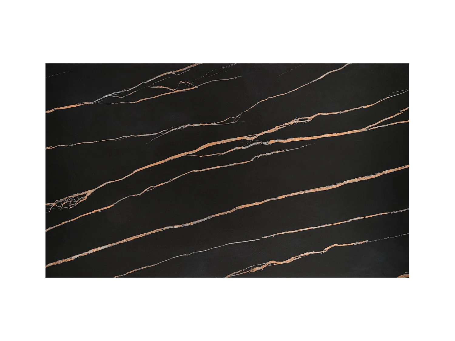 Tavolo da pranzo Lozano (80x140-200)/Ceramica e metallo/Allungabile/Nero