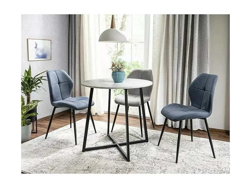 Tavolo da pranzo Luna (o90x76)/MDF/Bianco