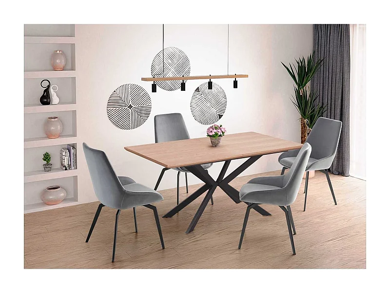 Tavolo da pranzo Legarto (90x160-200)/MDF/Marrone