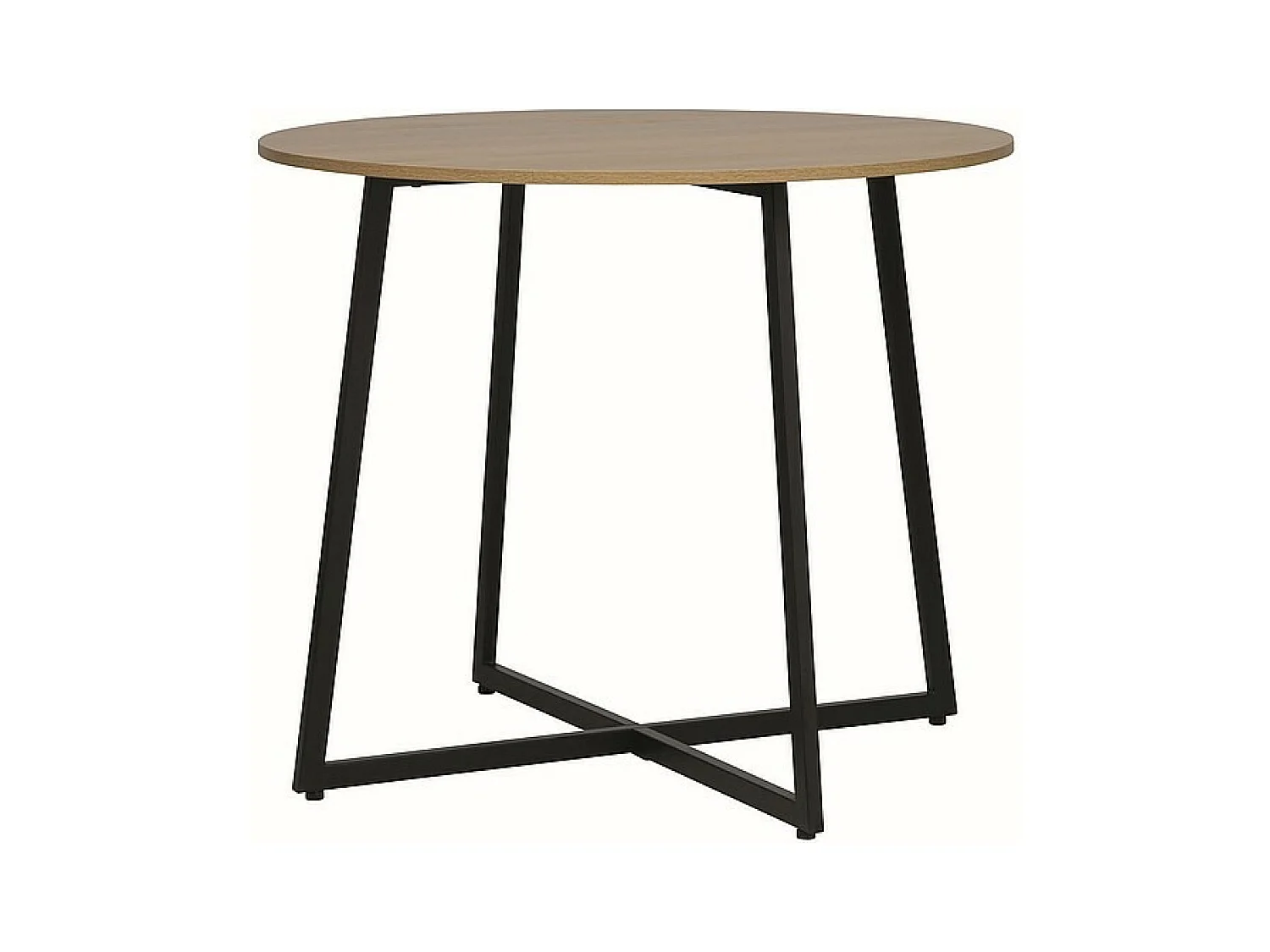 Tavolo da pranzo Luna (o90x76)/Ceramica e metallo/Marrone