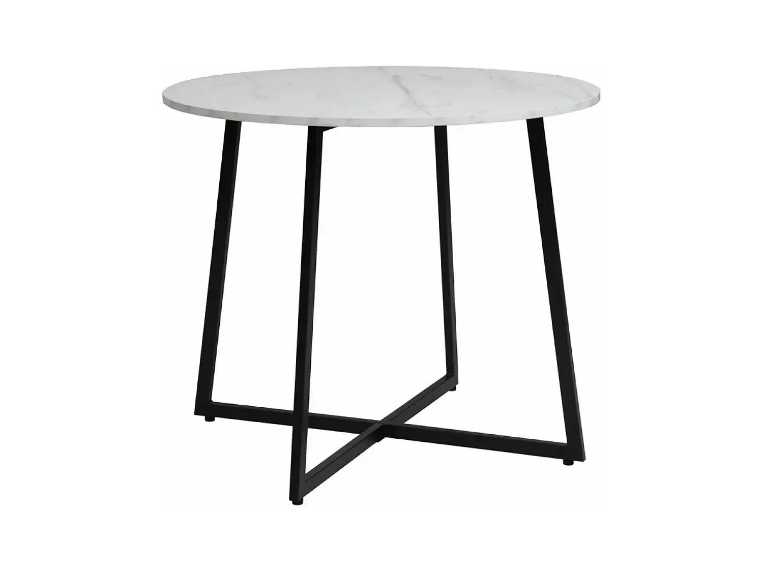 Tavolo da pranzo Luna (o90x76)/Ceramica e metallo/Marrone