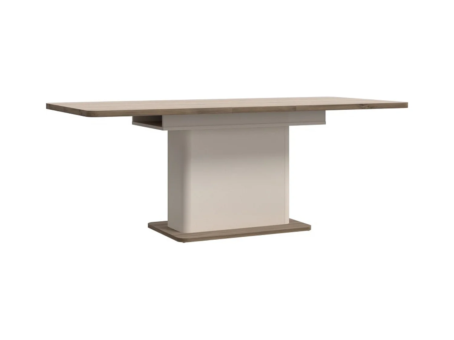 Table à manger Lacetti (90x160-200)/Panneau de meuble/beige