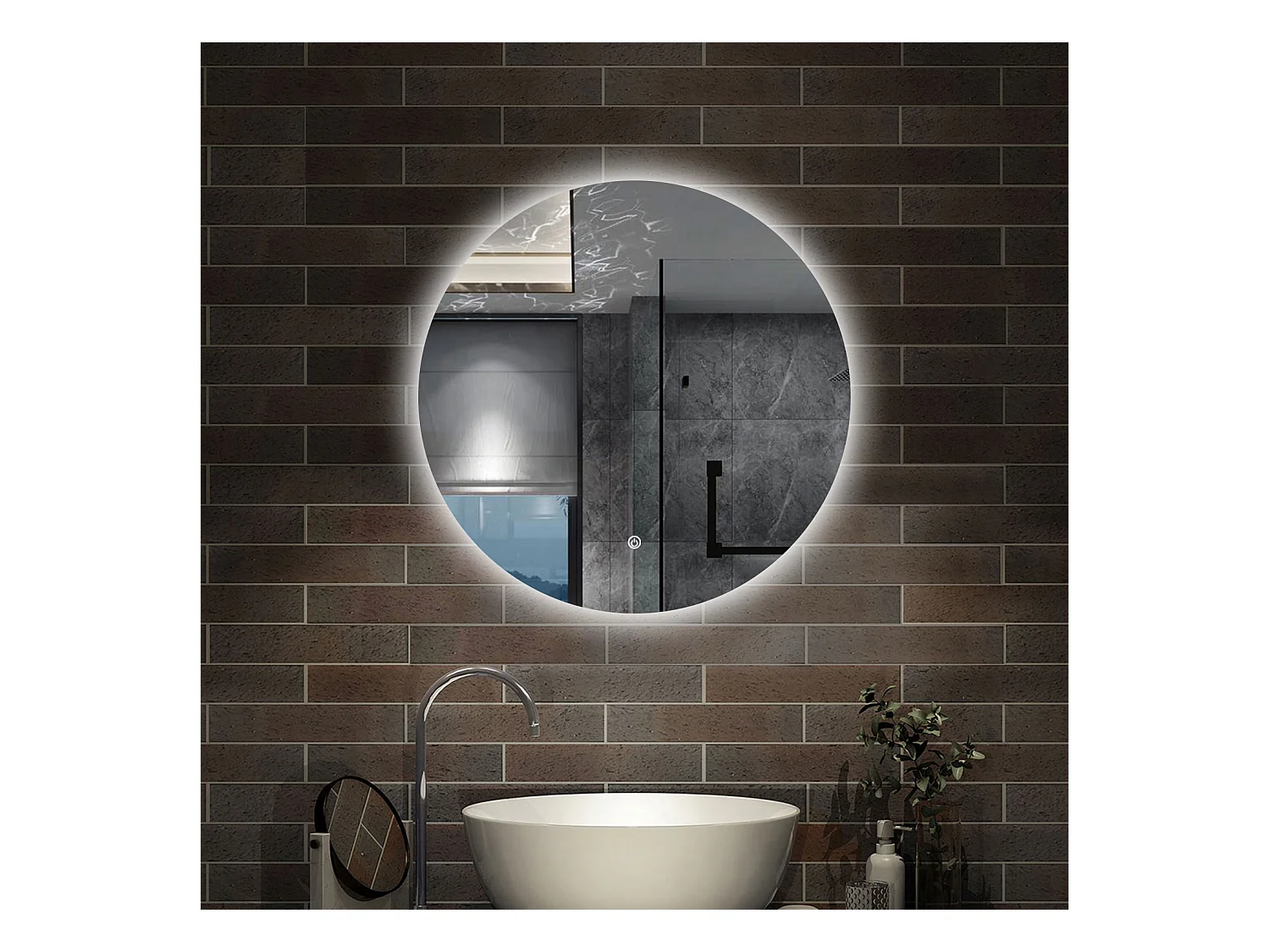 100 x 100 cm,AICA Specchio da Bagno LED con Luce, memoria, antiappannamento,CRI>90,autospegnimento,interruttore touch