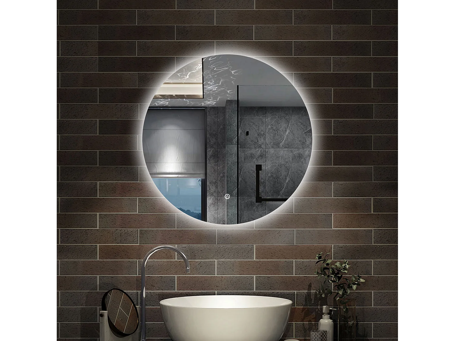 100 x 100 cm,AICA Specchio da Bagno LED con Luce, memoria, antiappannamento,CRI>90,autospegnimento,interruttore touch
