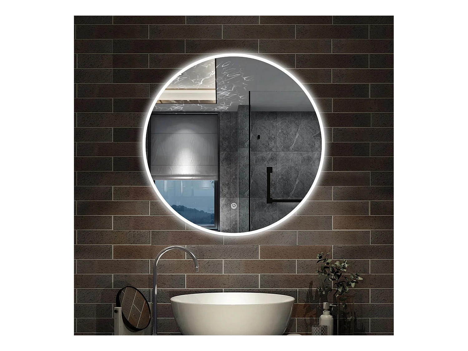 120 x 120 cm,AICA Specchio da Bagno LED con Luce, memoria, antiappannamento,CRI>90,autospegnimento,interruttore touch