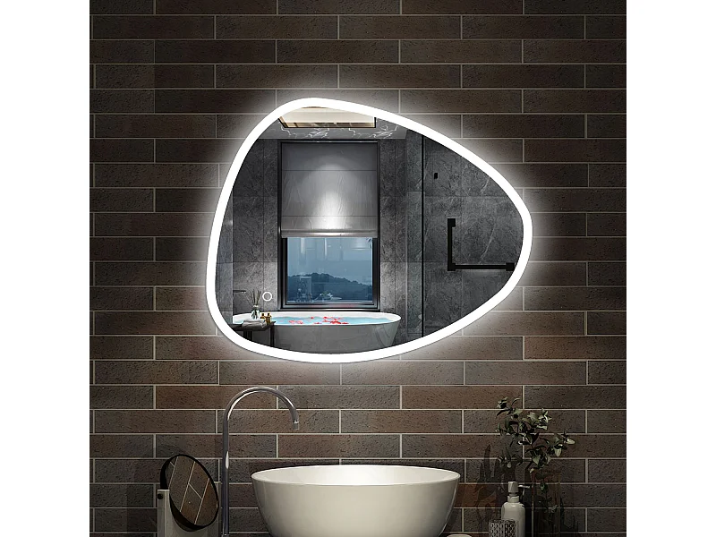 80 x 650 cm,AICA Specchio da Bagno LED con Luce, 3 Colori Regolabili,memoria, antiappannamento,CRI>90,autospegnimento