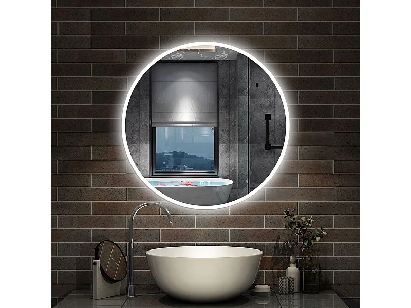 80 x 80 cm,AICA Specchio da Bagno LED con Luce, 3 Colori Regolabili,Blue tooth,memoria, antiappannamento,CRI>90,autospegnimento