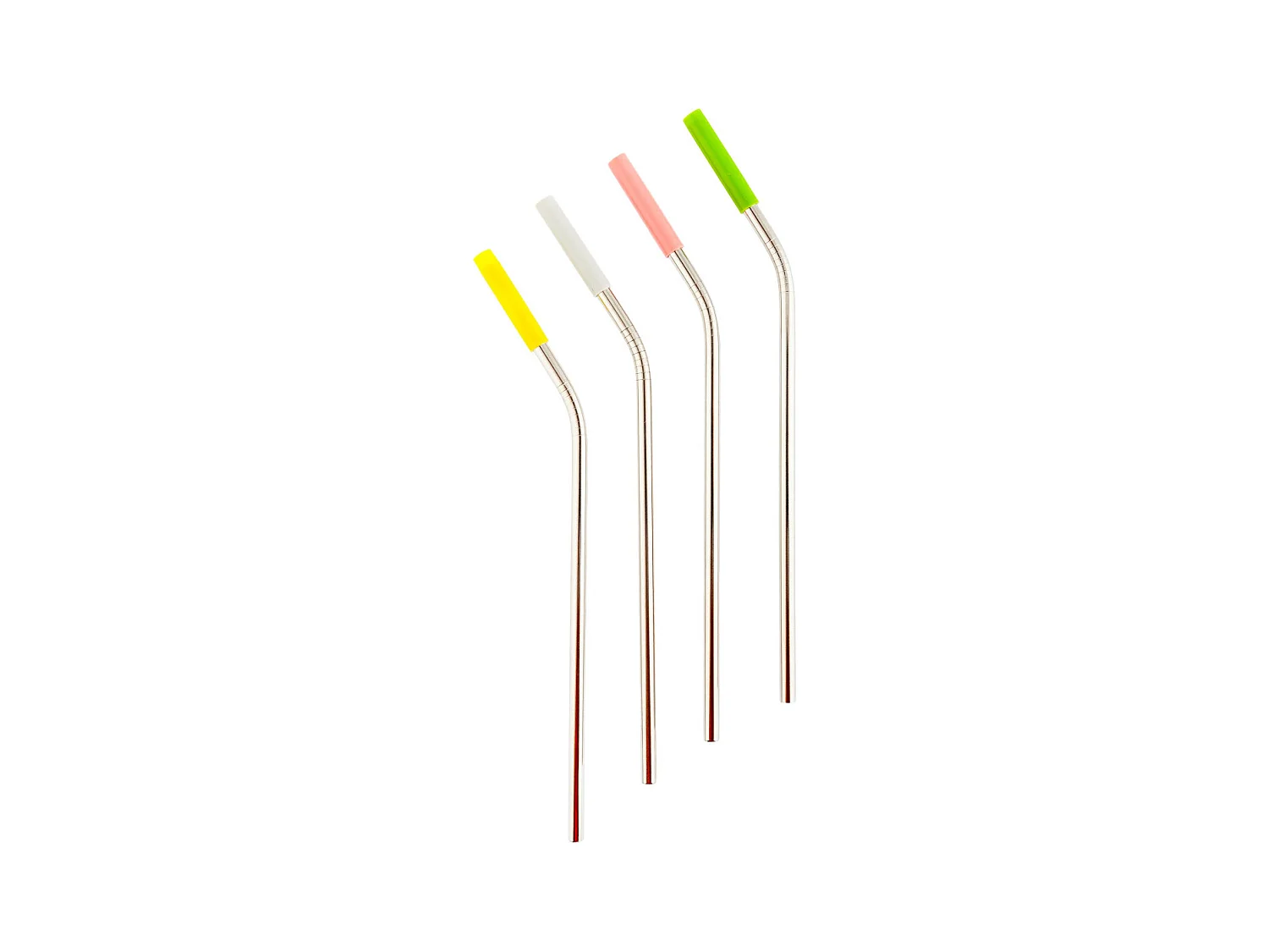Pailles - Ensemble de 4 pailles en acier avec marqueurs