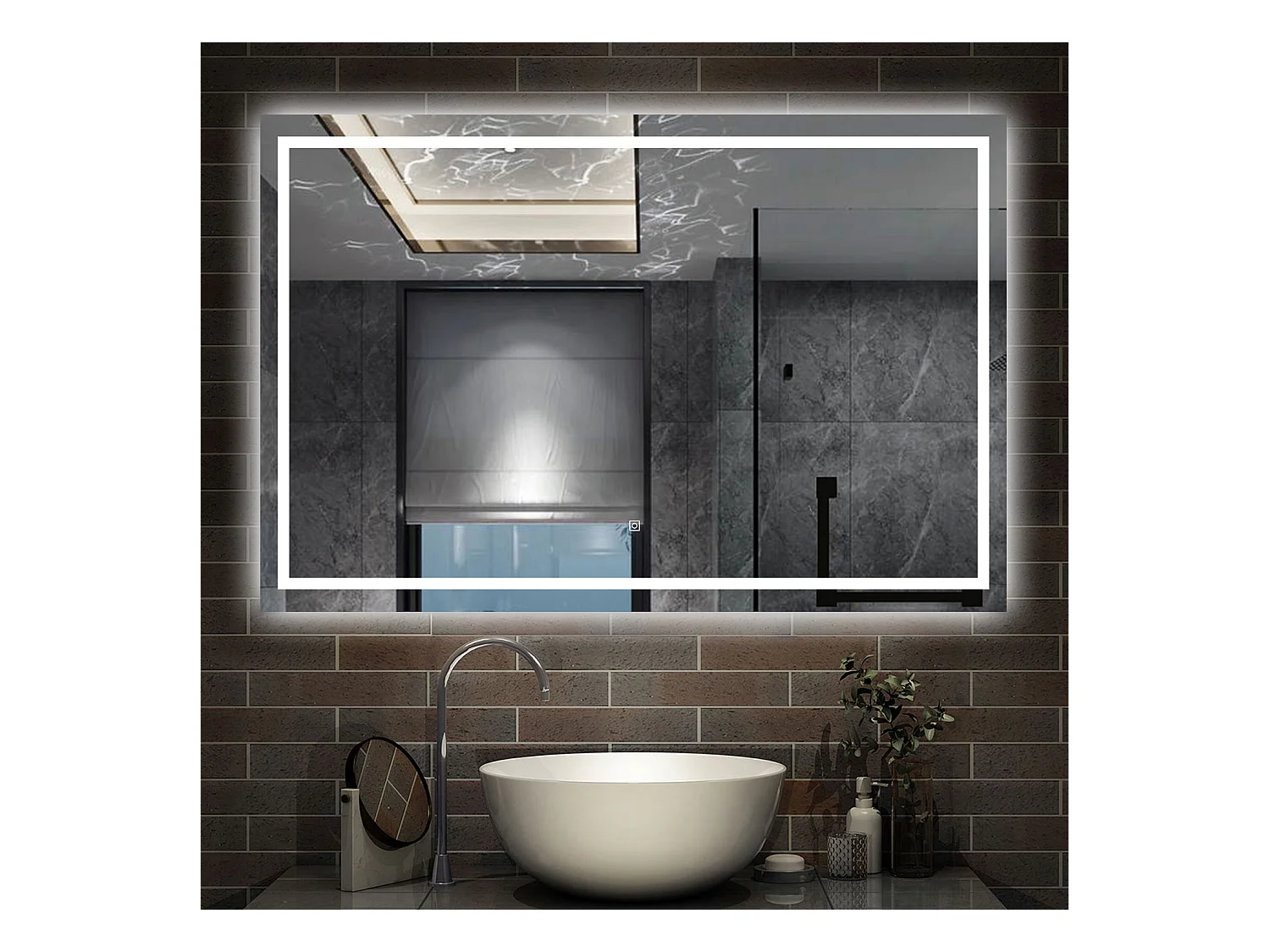 150 x 80 cm,AICA Specchio da Bagno LED con Luce, 3 Colori Regolabili,memoria, antiappannamento,CRI>90,autospegnimento