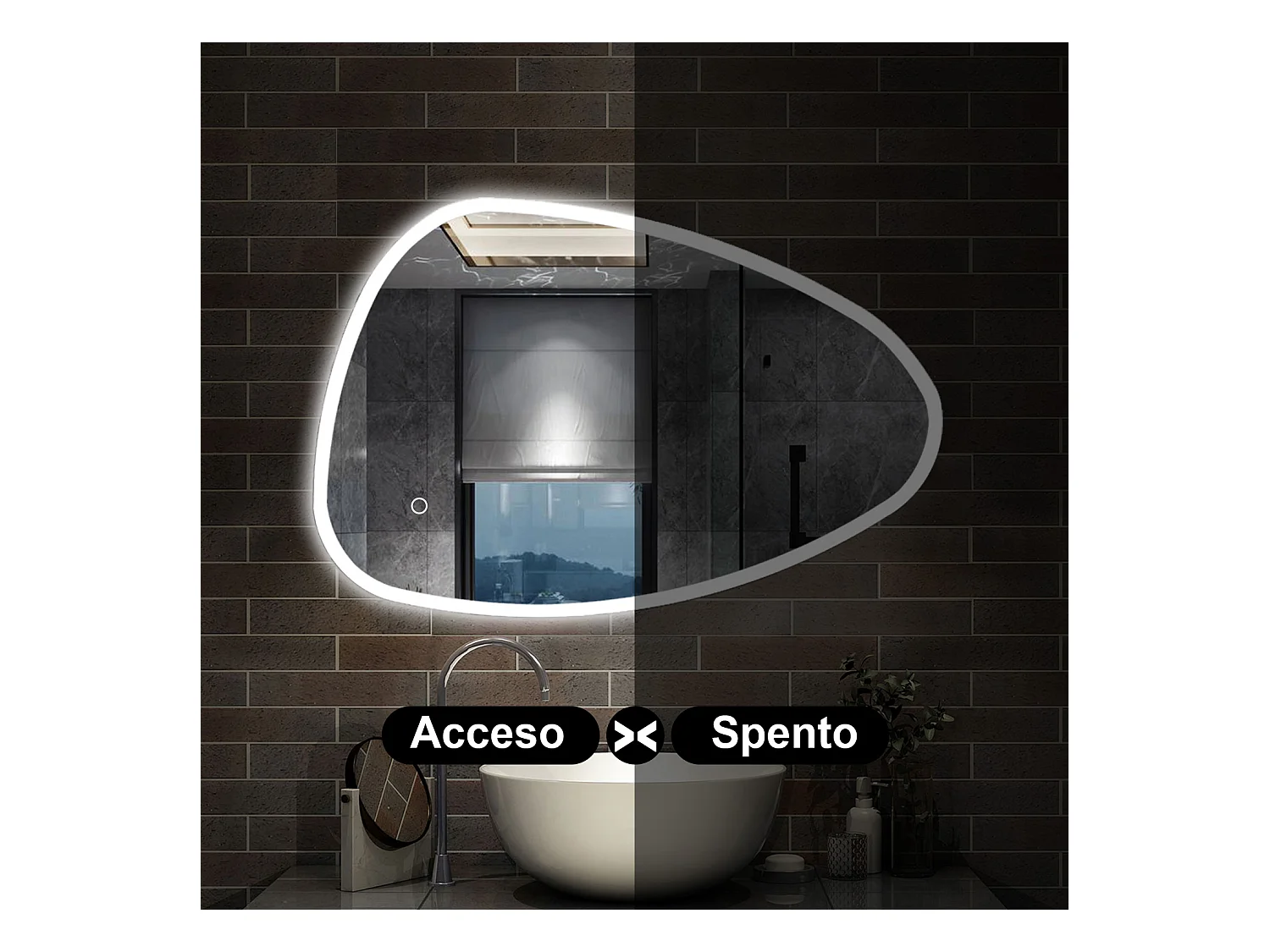 120 x 80 cm,AICA Specchio da Bagno LED con Luce, 3 Colori Regolabili,memoria, antiappannamento,CRI>90,autospegnimento