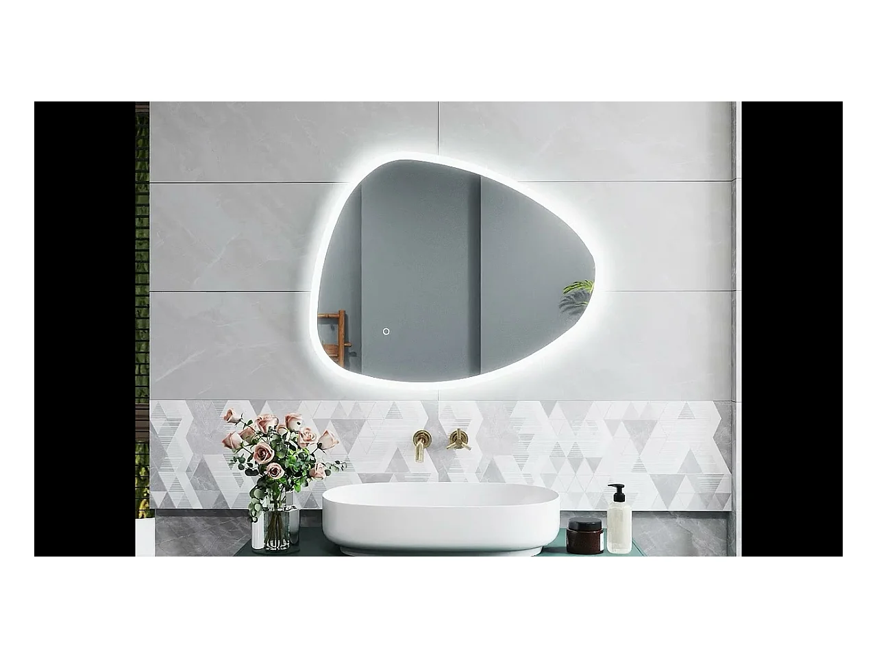120 x 80 cm,AICA Specchio da Bagno LED con Luce, 3 Colori Regolabili,memoria, antiappannamento,CRI>90,autospegnimento