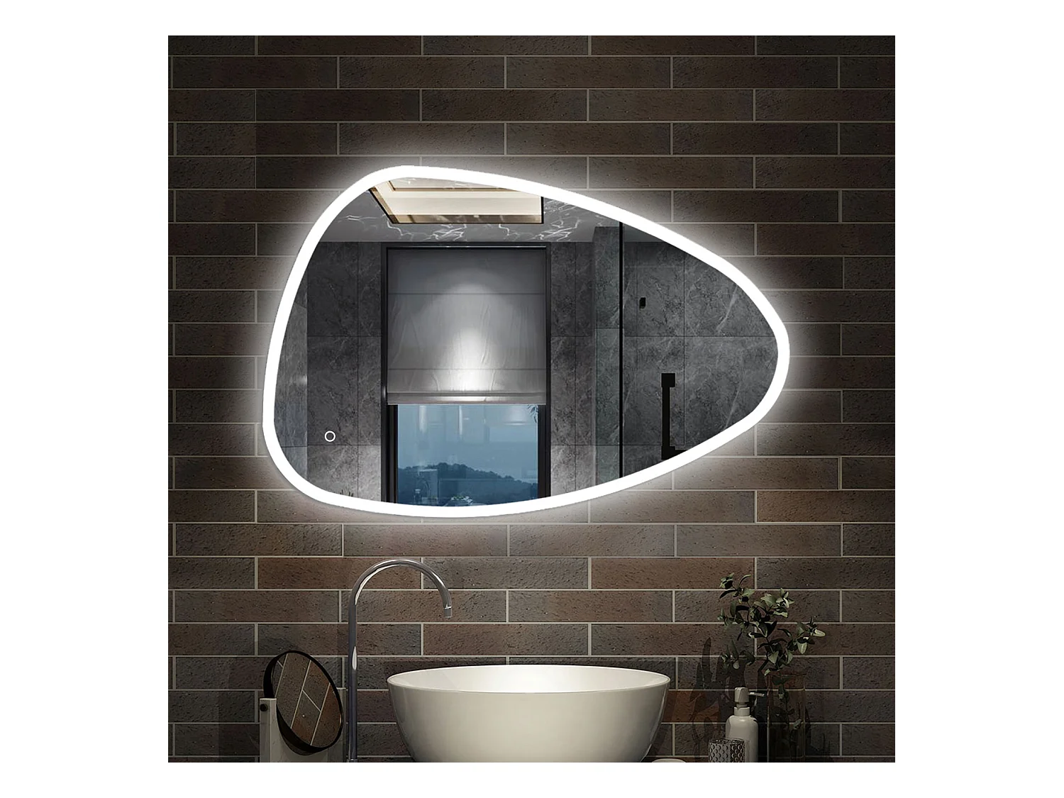 120 x 80 cm,AICA Specchio da Bagno LED con Luce, 3 Colori Regolabili,memoria, antiappannamento,CRI>90,autospegnimento