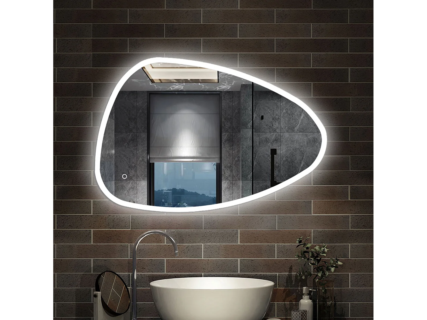 120 x 80 cm,AICA Specchio da Bagno LED con Luce, 3 Colori Regolabili,memoria, antiappannamento,CRI>90,autospegnimento