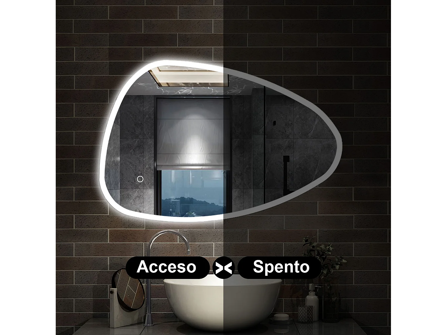 120 x 80 cm,AICA Specchio da Bagno LED con Luce, 3 Colori Regolabili,memoria, antiappannamento,CRI>90,autospegnimento