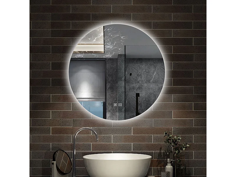 100 x 100 cm,AICA Specchio da Bagno LED con Luce, 3 Colori Regolabili,memoria, antiappannamento,CRI>90,autospegnimento