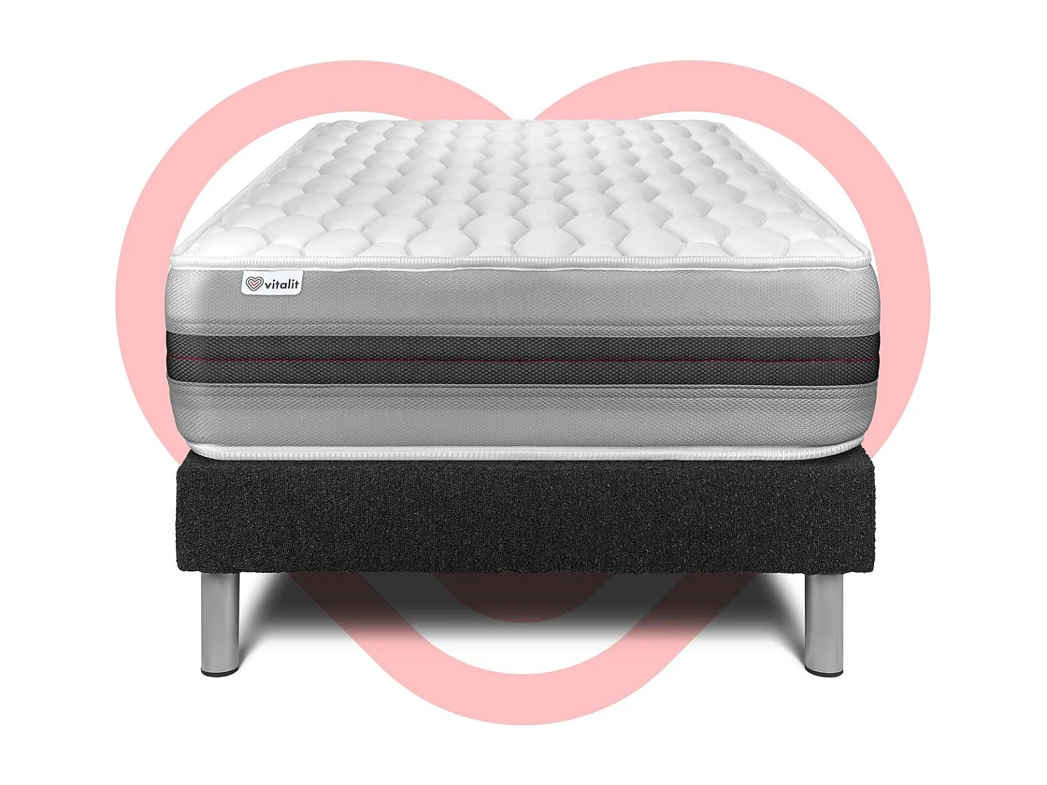 Ensemble Matelas Sommier 90x190 cm - Vitalspring Recover