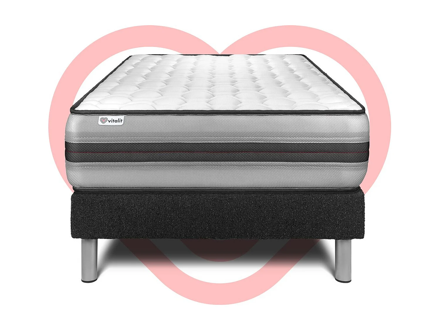 Ensemble Matelas Sommier 90x190 cm - Vitalpower Recover