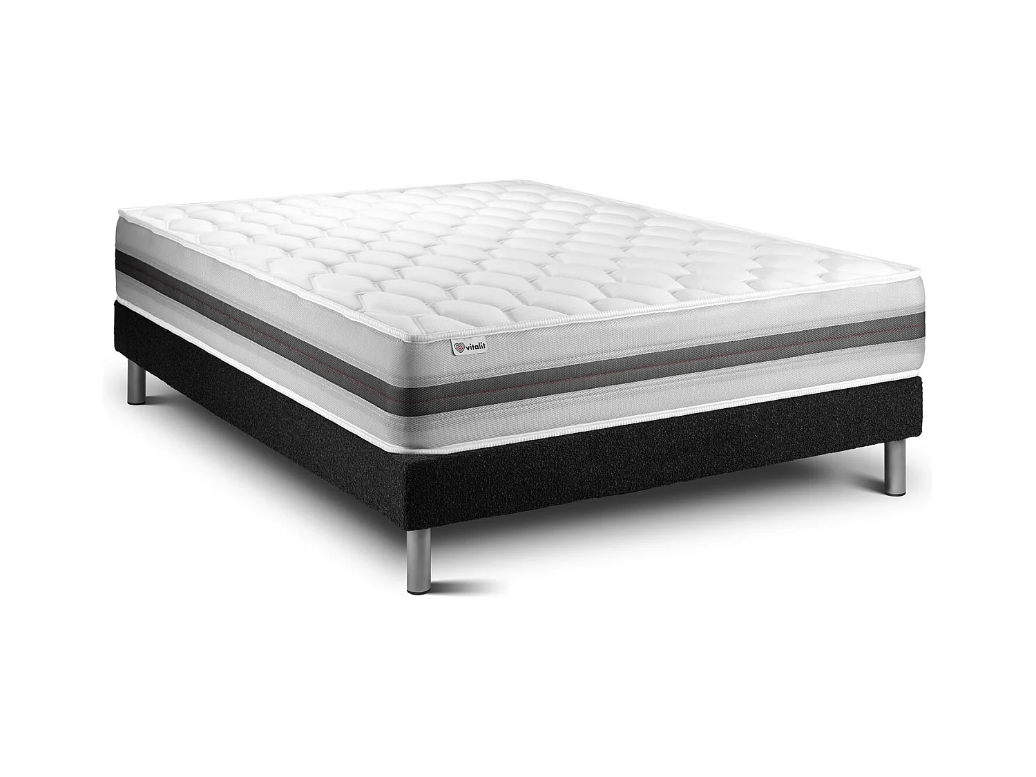 Ensemble Matelas Sommier 200x200 cm - Vitalspring Recover