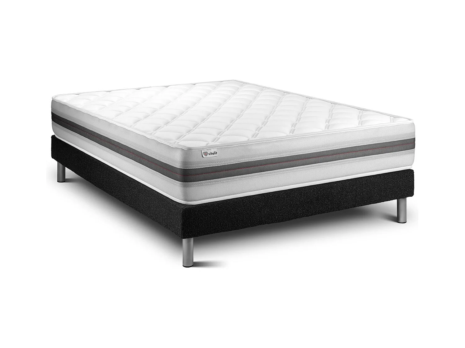 Ensemble Matelas Sommier 200x200 cm - Vitalmemo Back