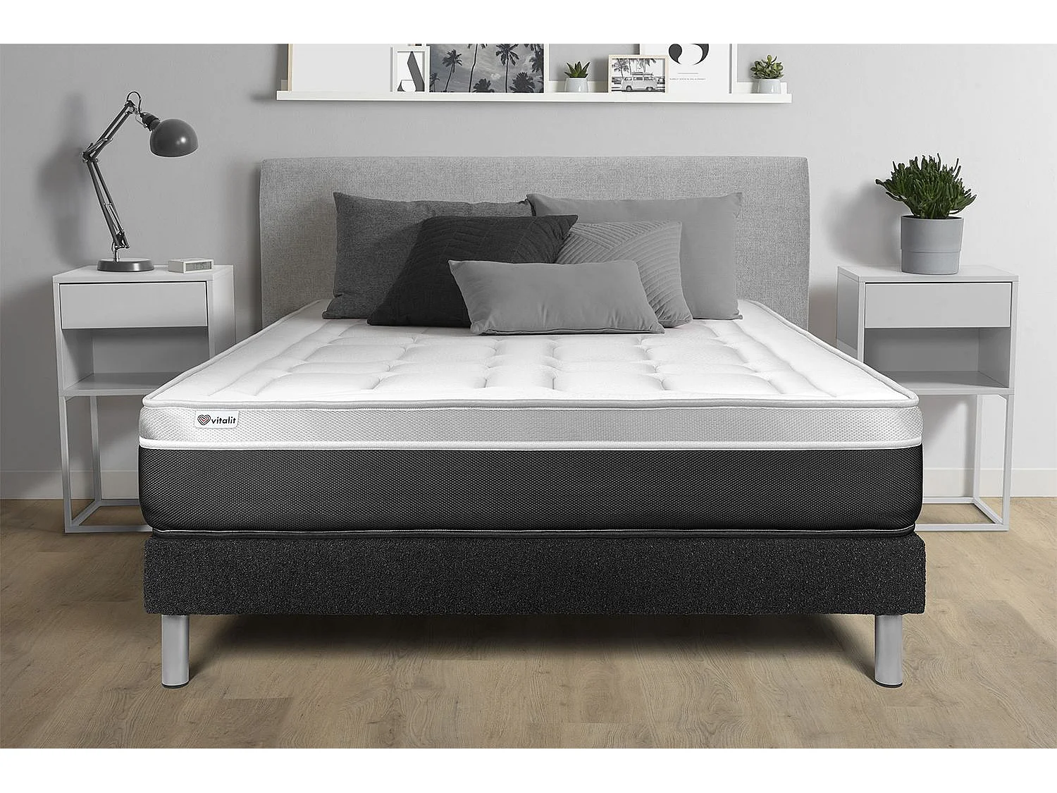 Ensemble Matelas Sommier 90x190 cm - Vital Soft