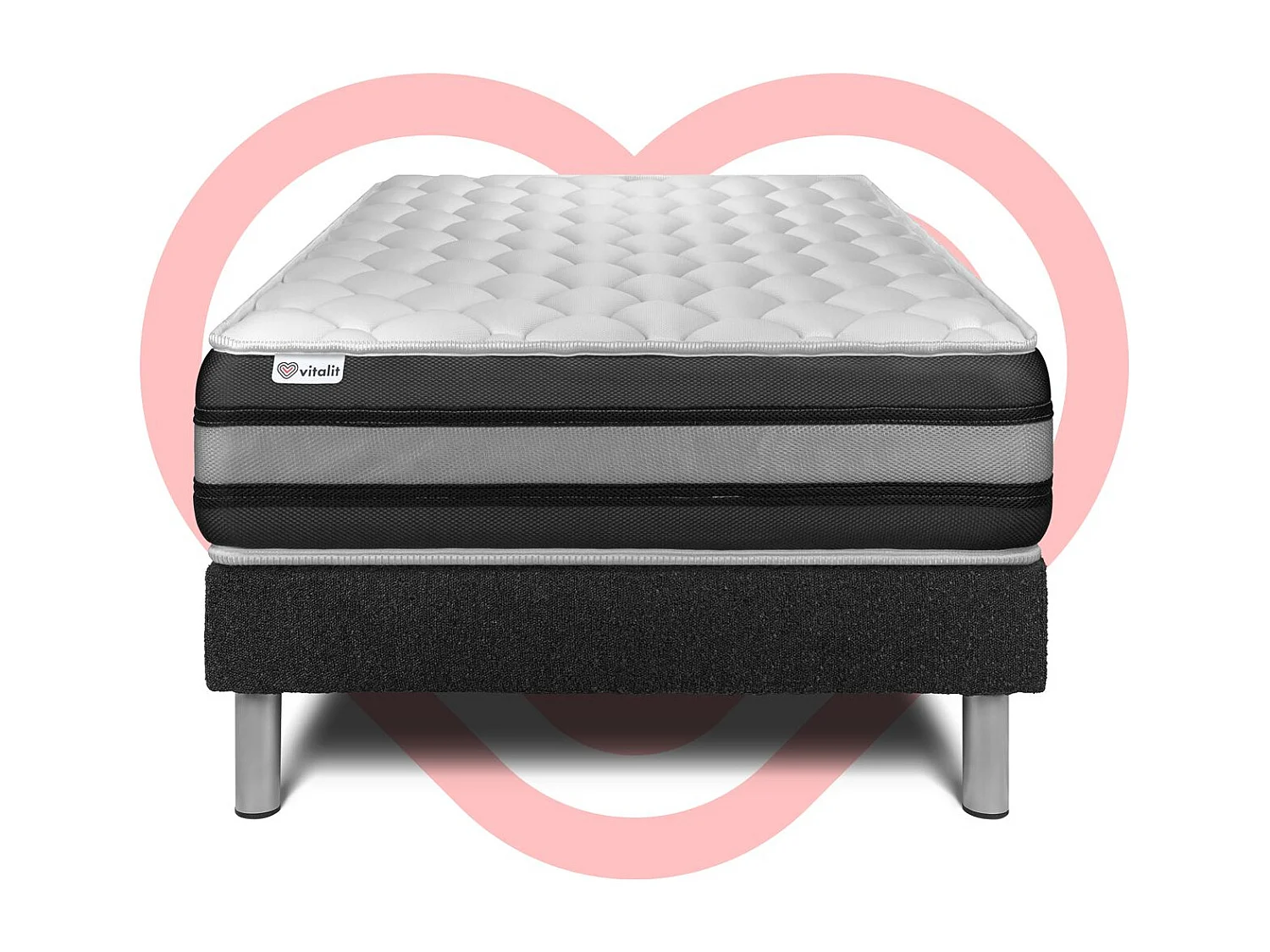 Ensemble Matelas Sommier 90x190 cm - Vitalspring Zen