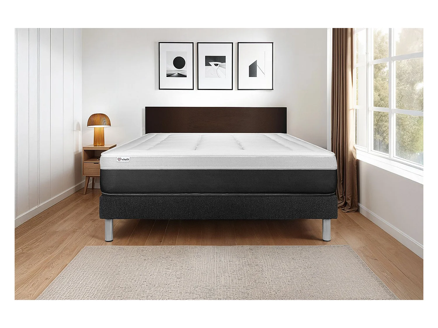 Ensemble Matelas Sommier 200x200 cm - Vital Form